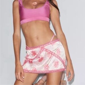 Frankie’s bikinis x sydney Sweeney serafina satin micro skirt